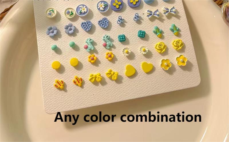 Cute mini studs earrings 925 silver needle studs(20 pairs)