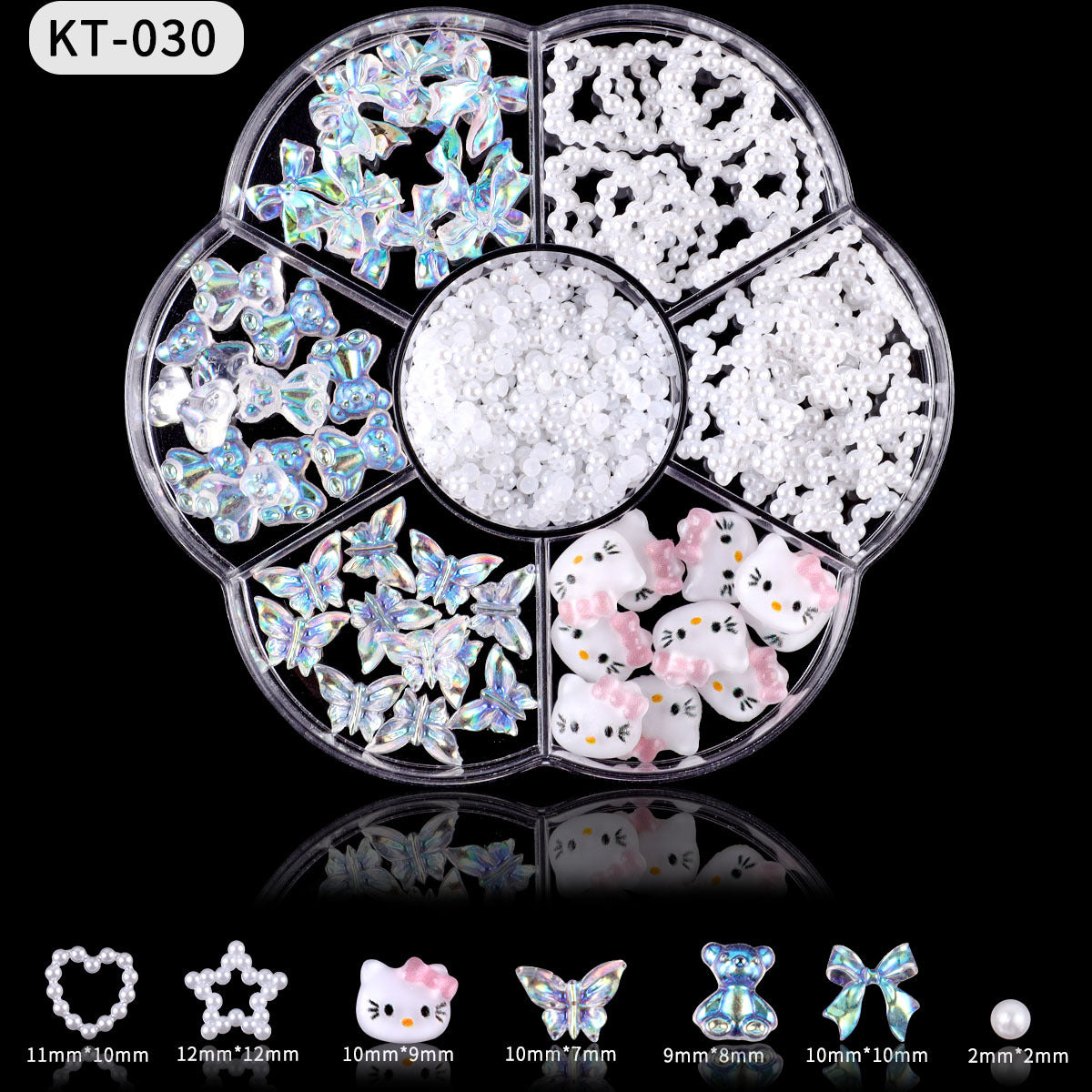 Cute mini resin nail charms decorations(about 70 pieces)