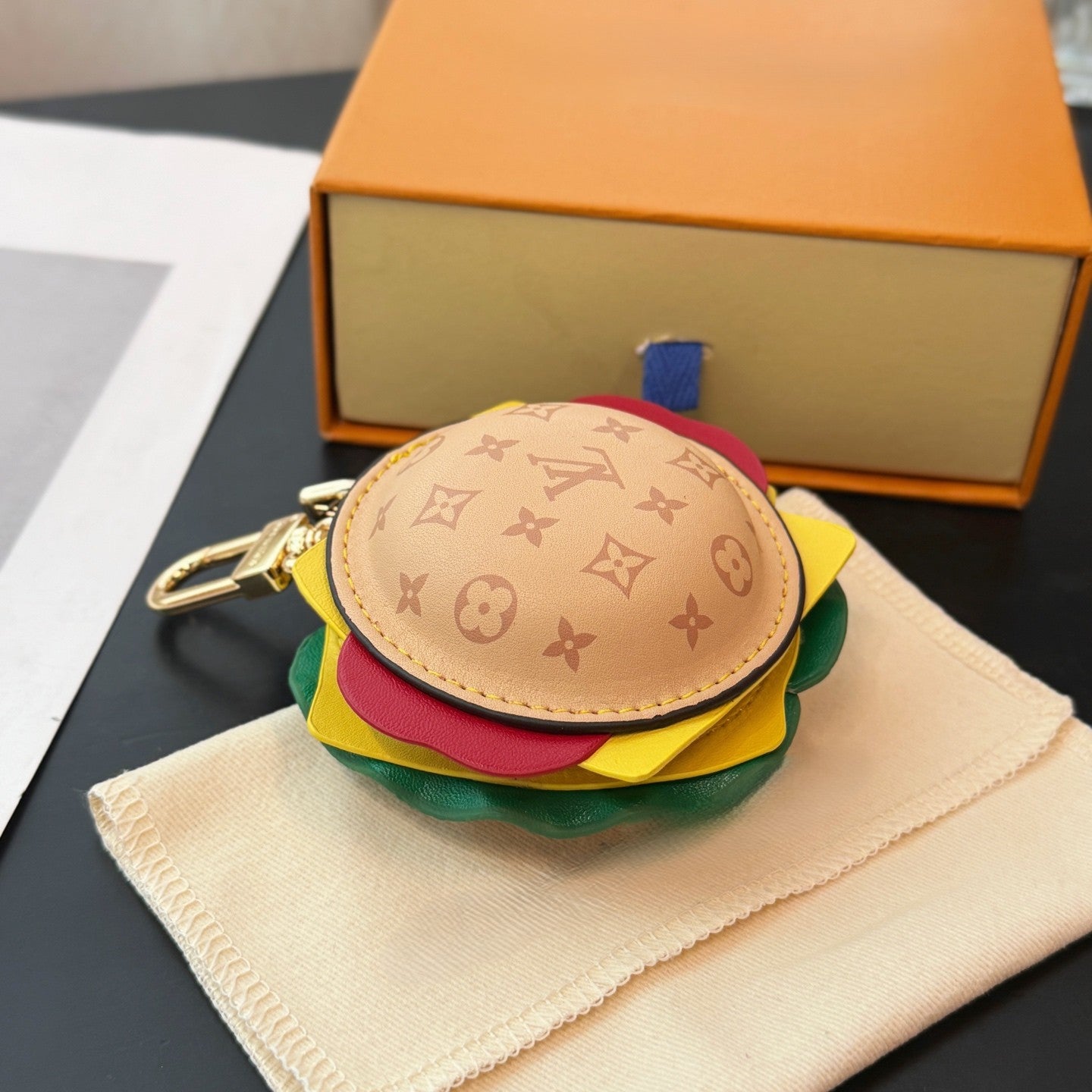 Hamburger Bag Charm