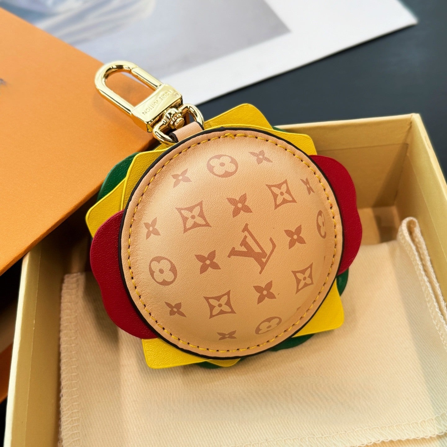 Hamburger Bag Charm