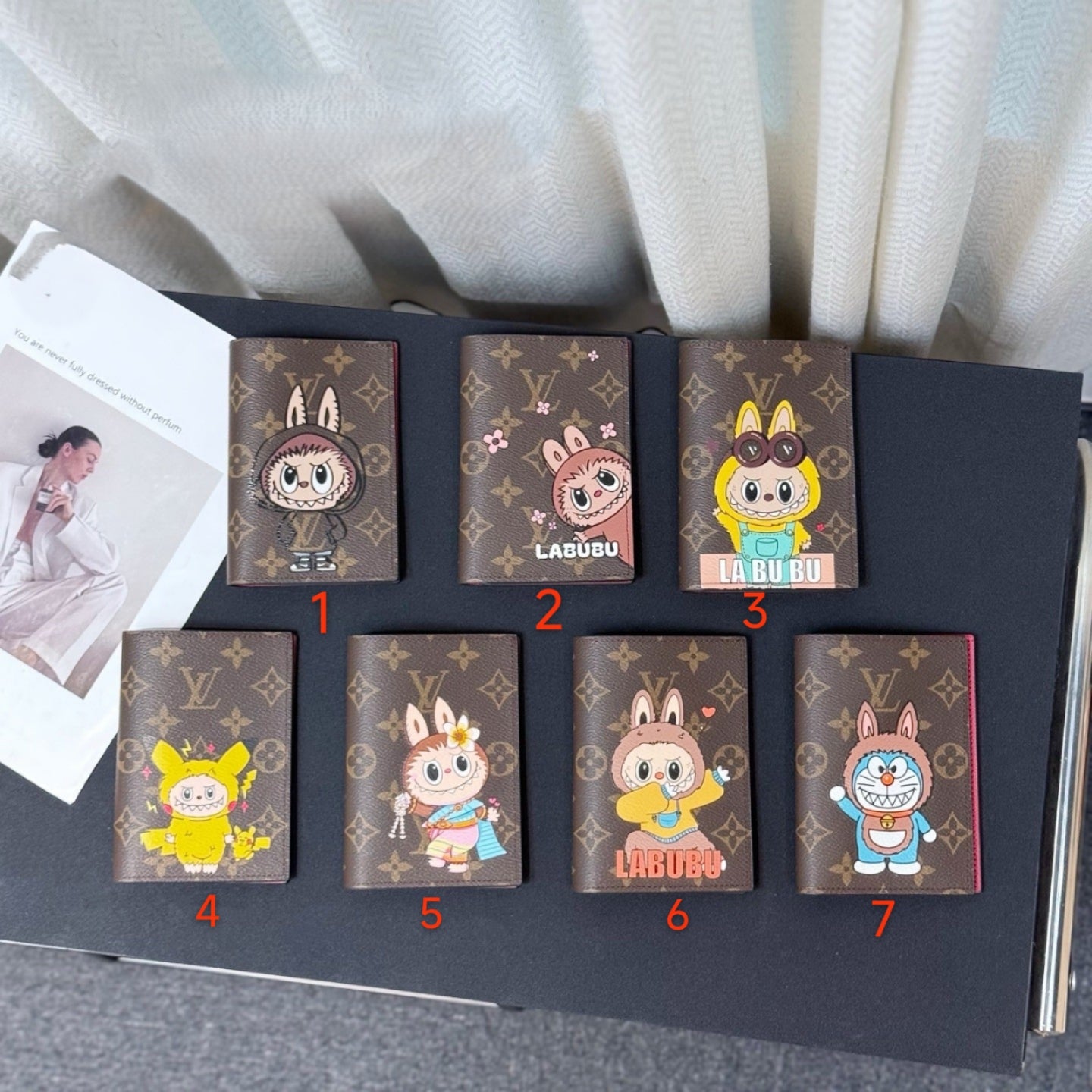 Labubu passport holder