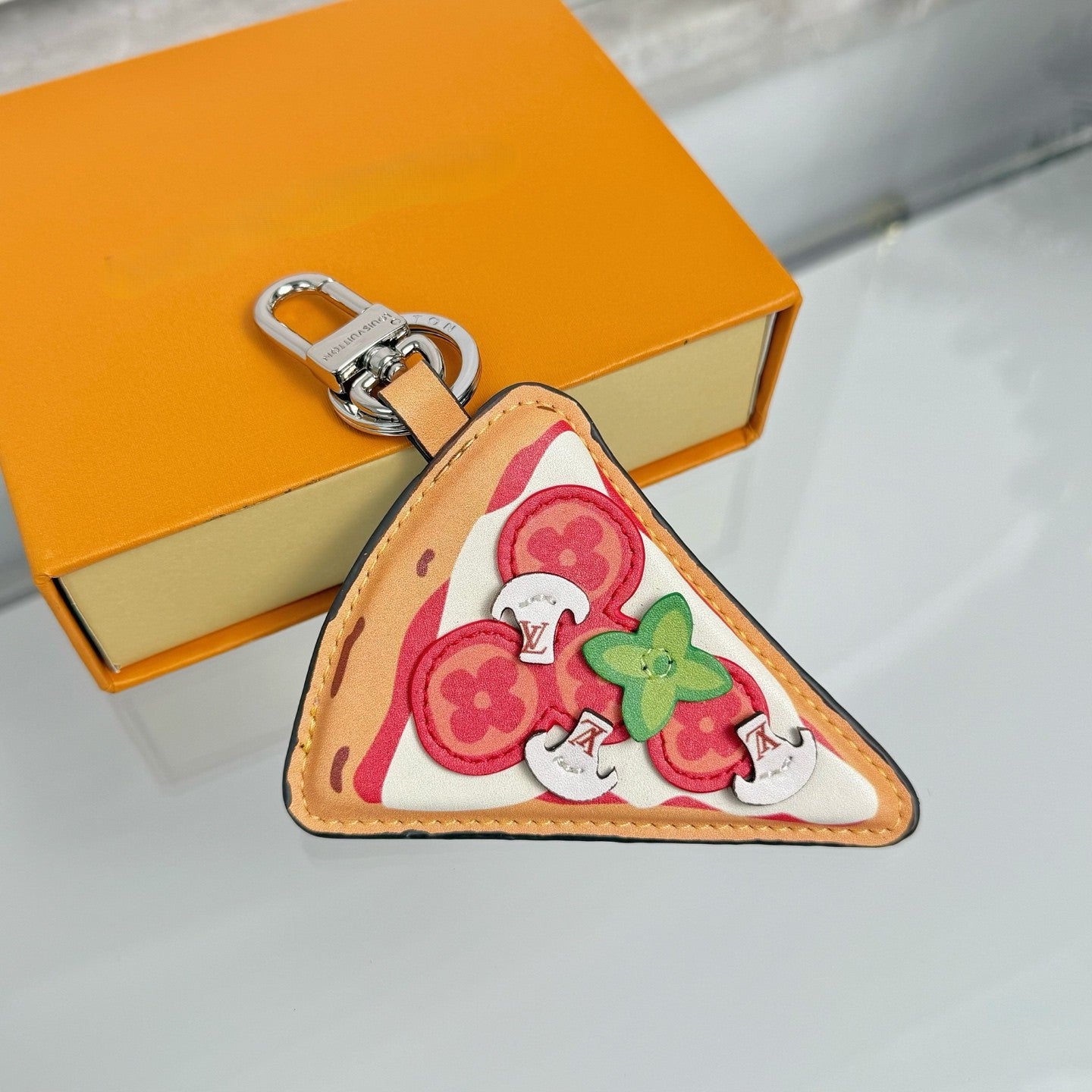 Mini pizza bag charm