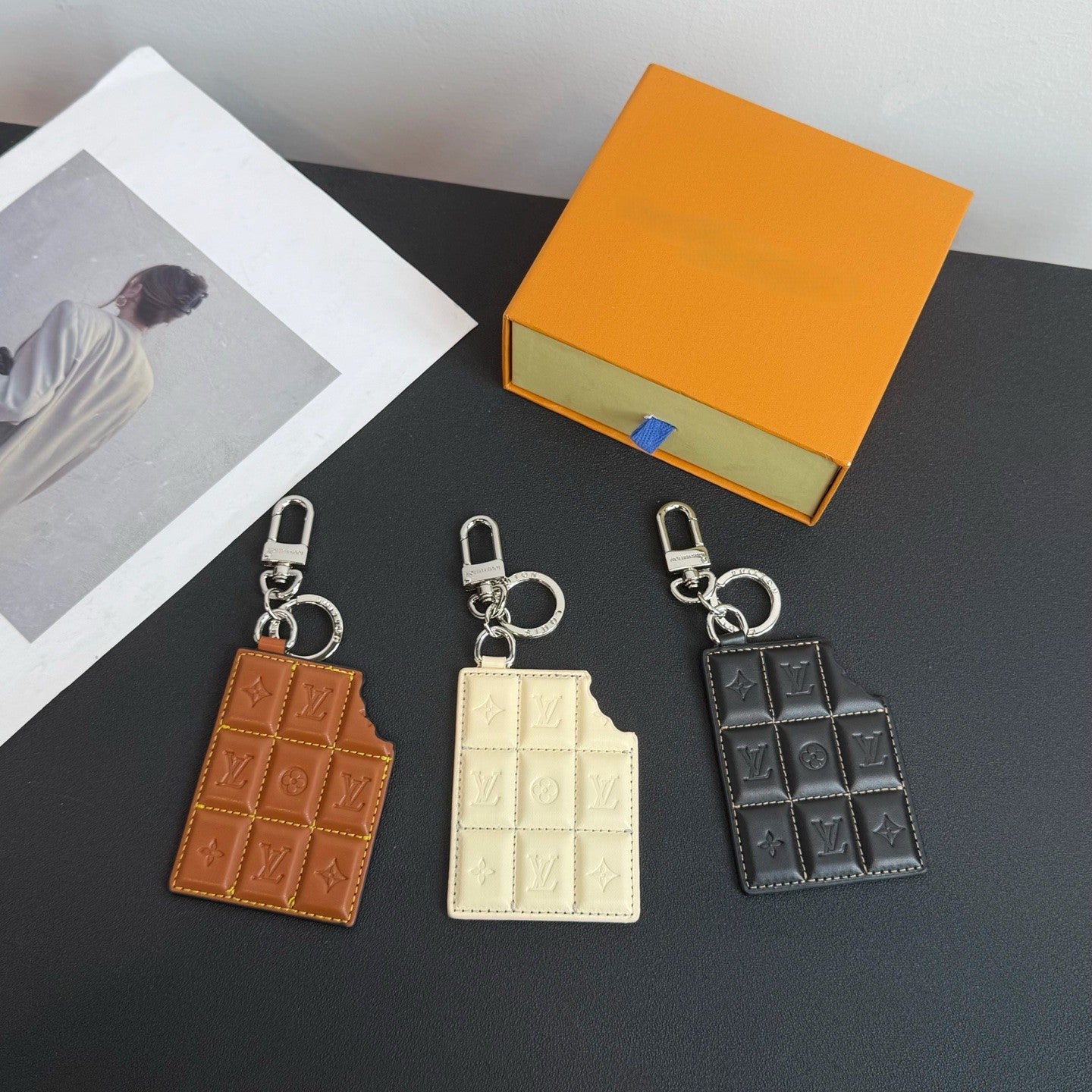 Mini chocolate bar bag charm