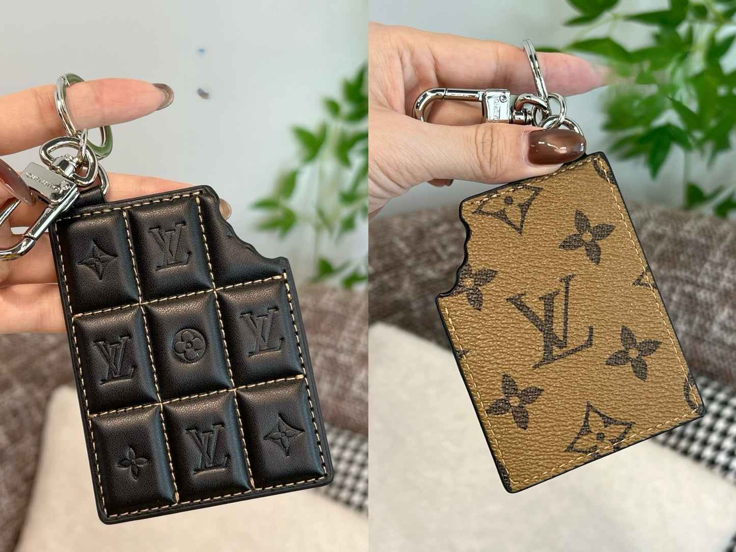Mini chocolate bar bag charm