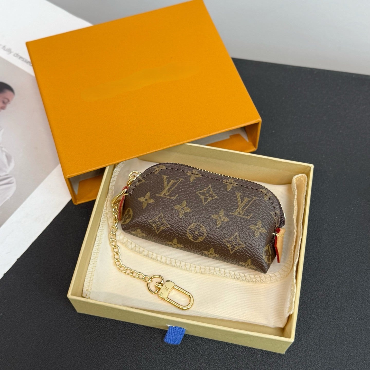 Mini lipstick bag charm