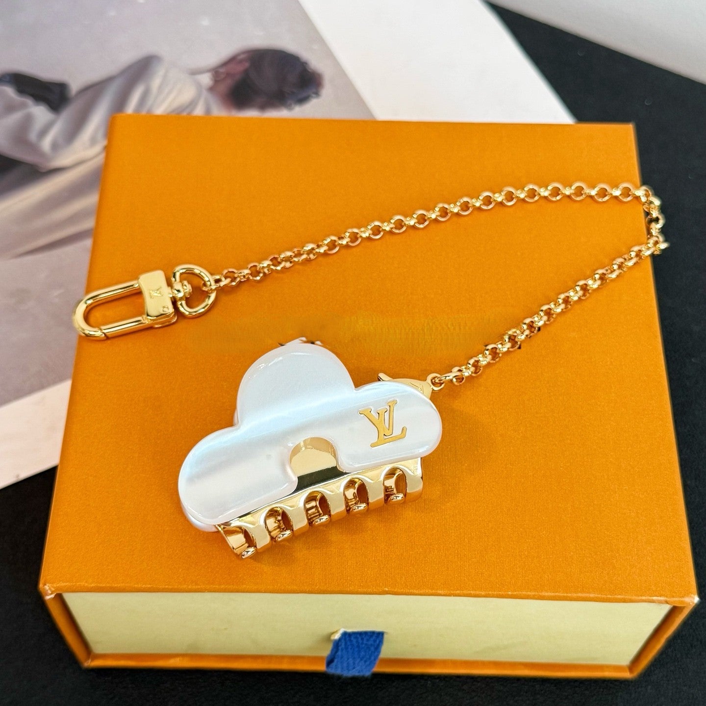 Mini hair clip bag charm