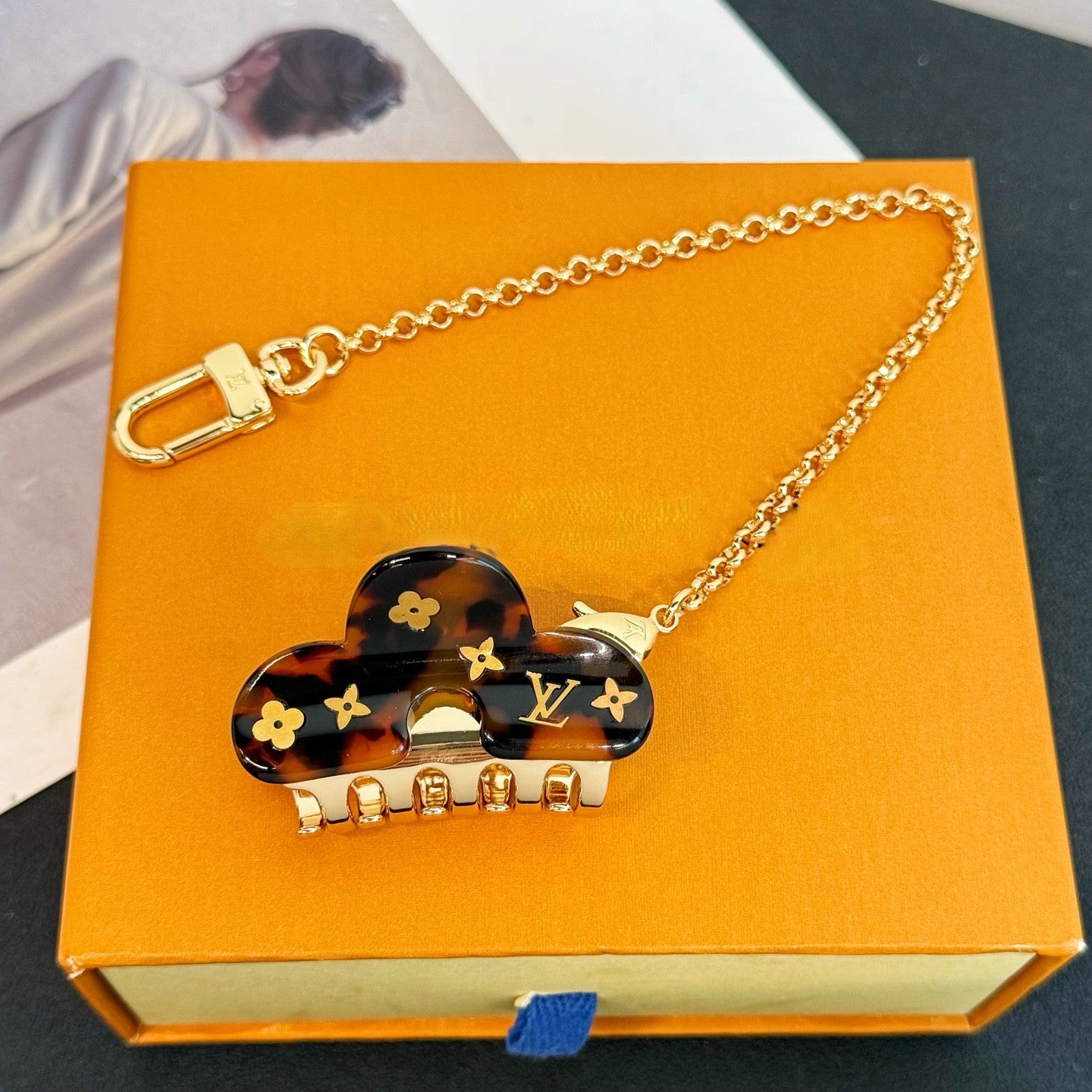 Mini hair clip bag charm