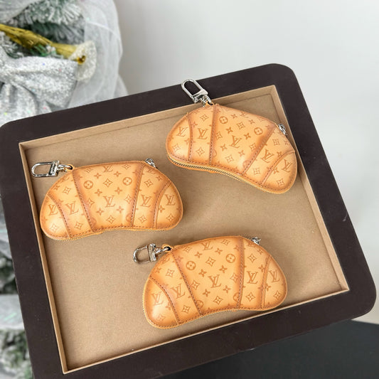 Croissant bag charm