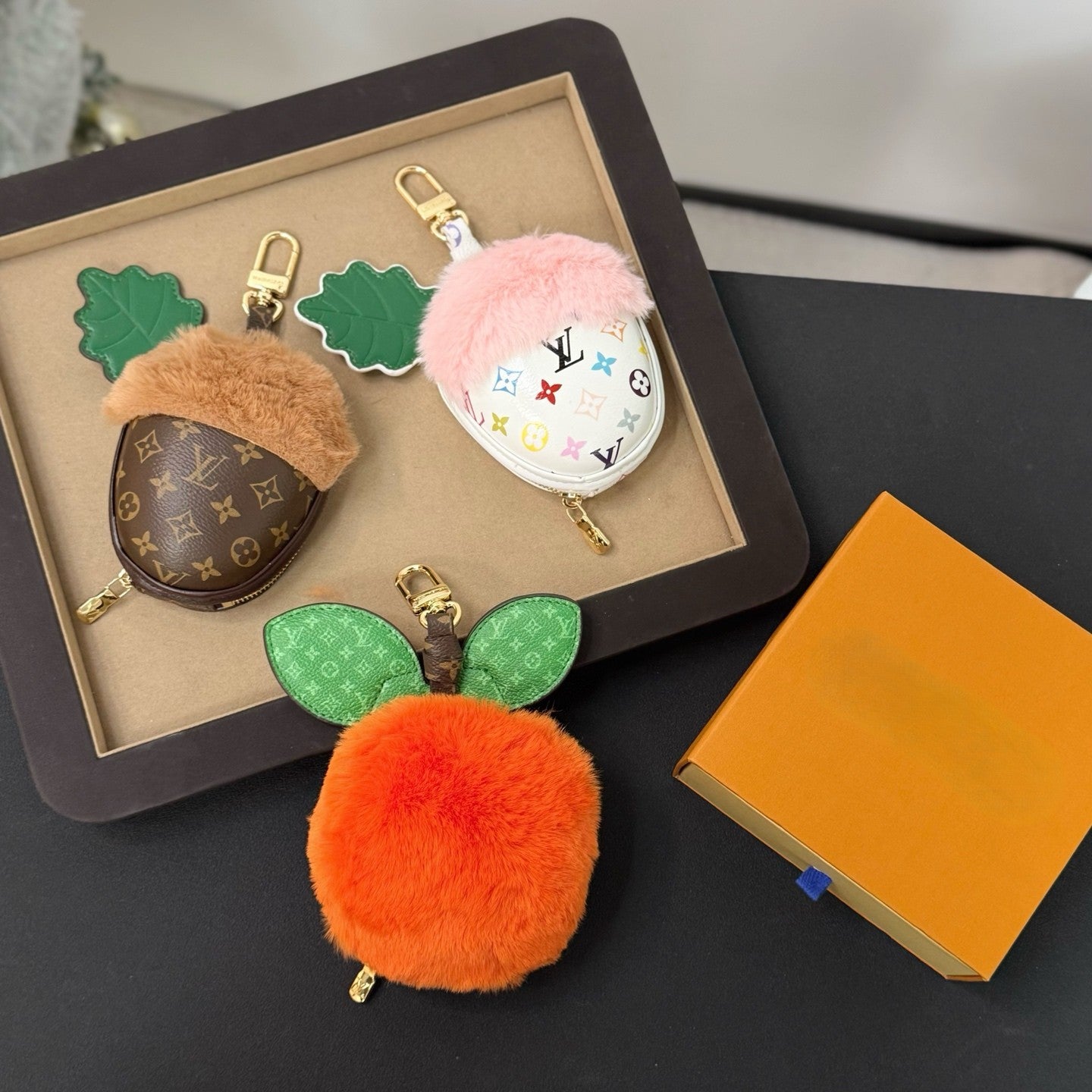 Acorn bag charm
