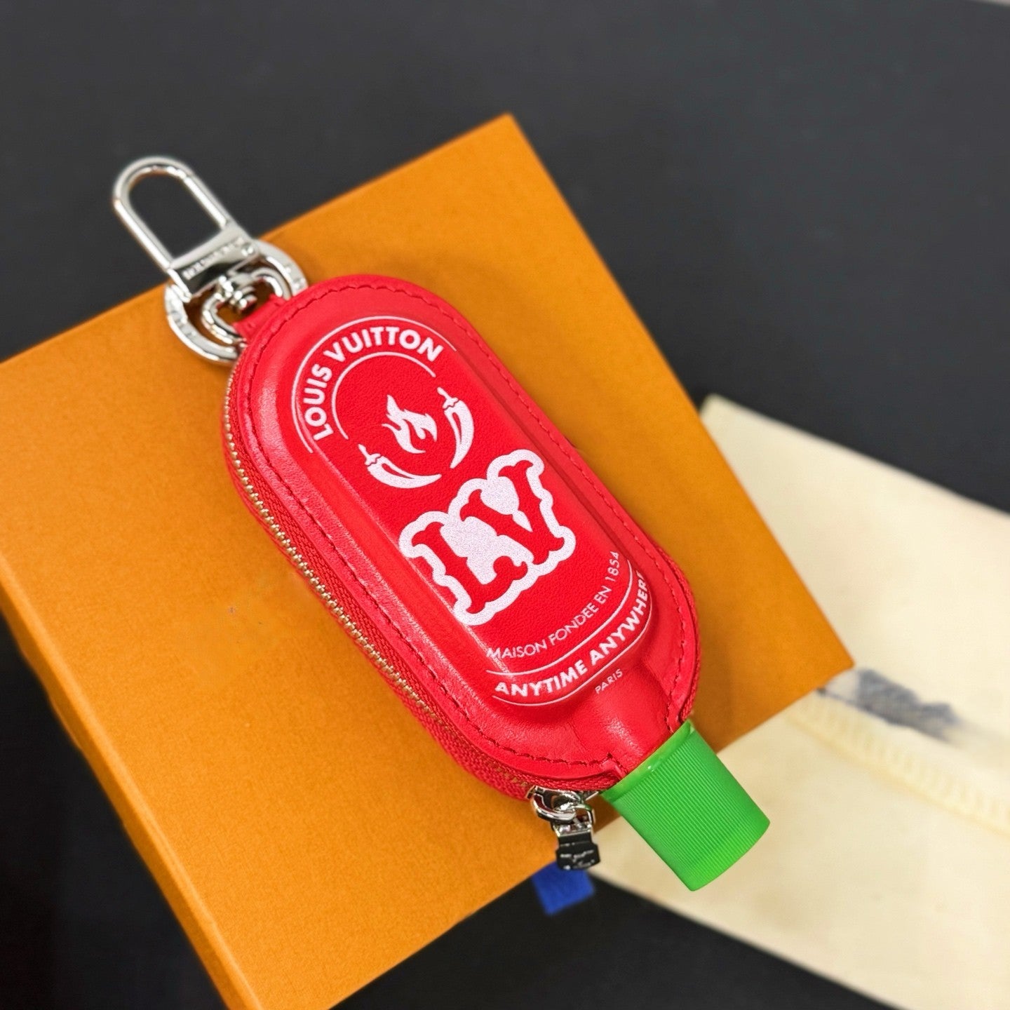 Spicy chili sauce bag charm