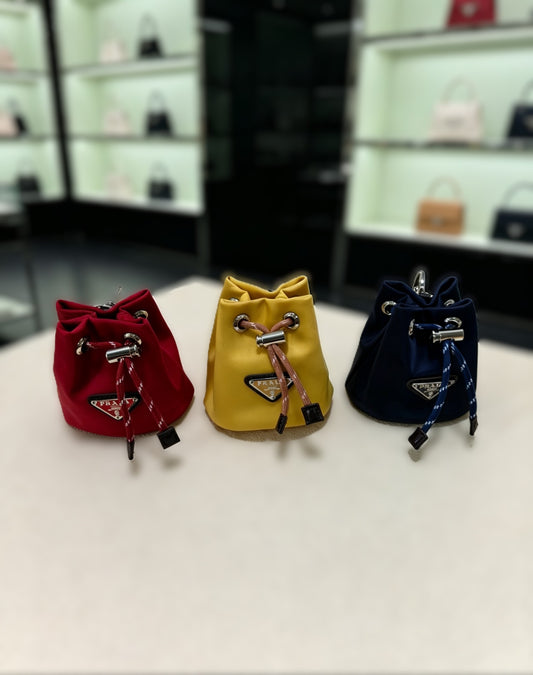 Mini Nylon Bucket Bag Charm Airpodscase