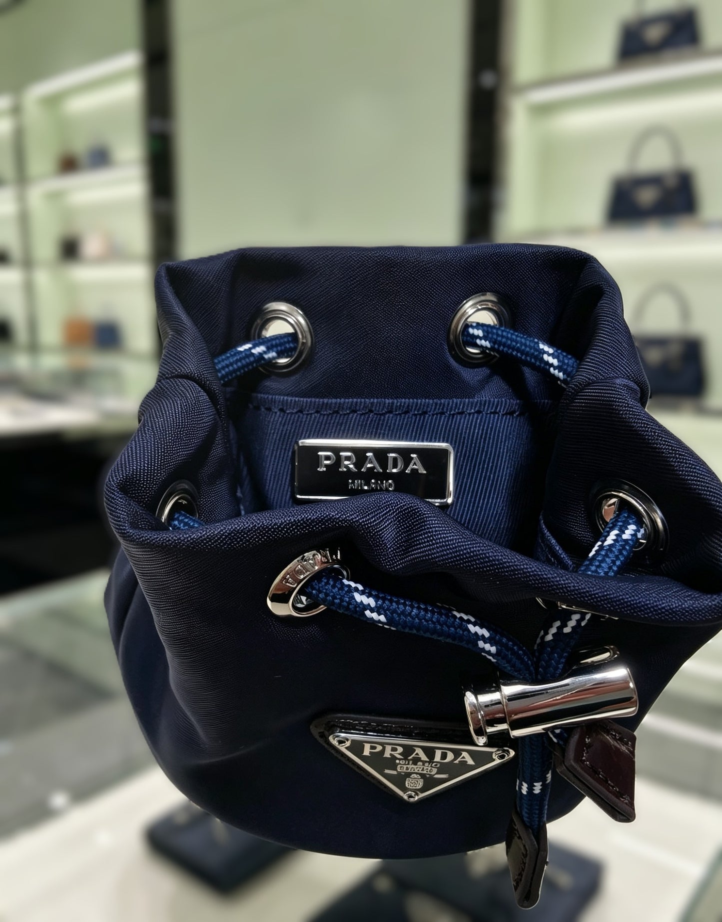 Mini Nylon Bucket Bag Charm Airpodscase