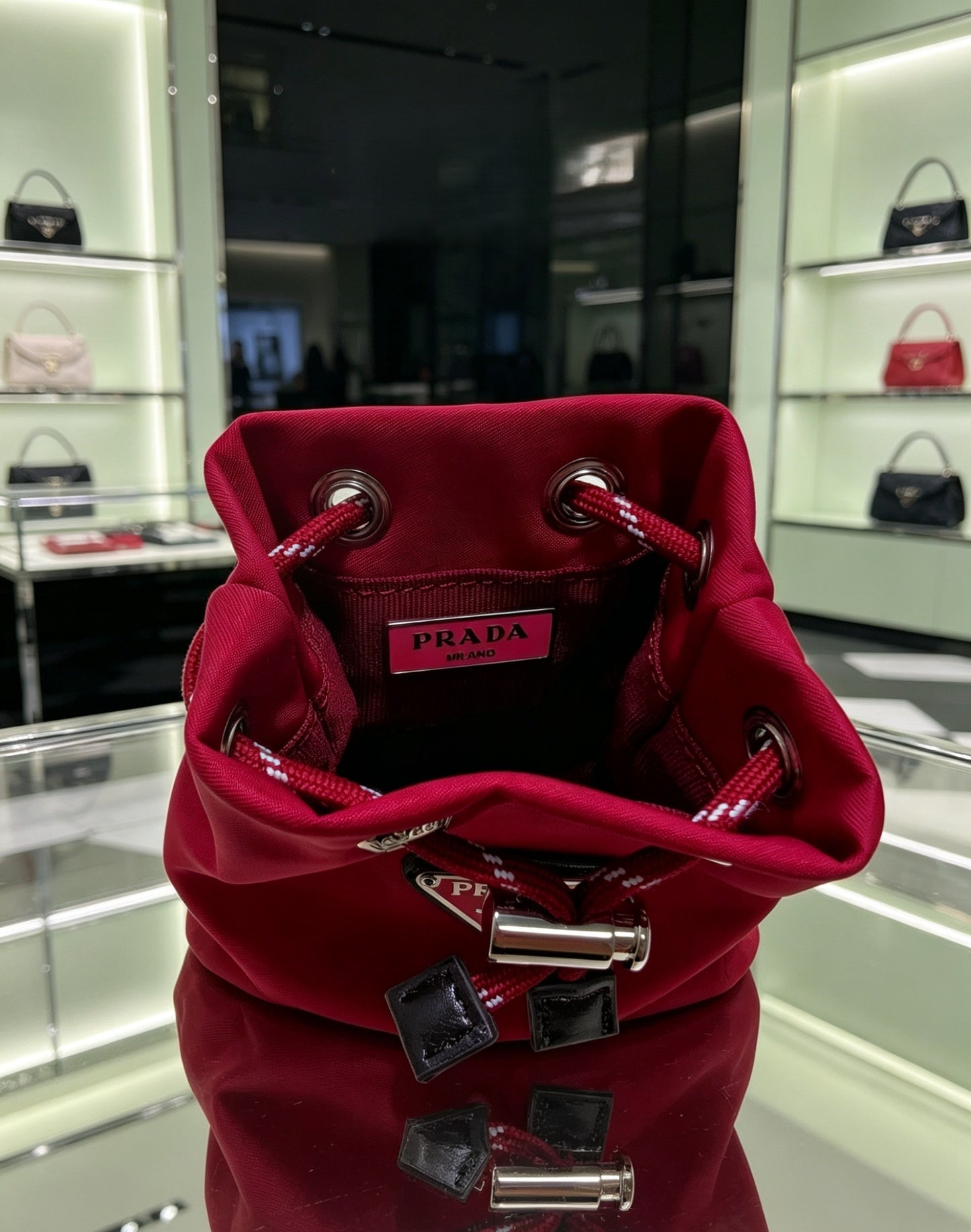 Mini Nylon Bucket Bag Charm Airpodscase