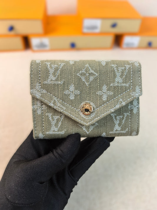 Green Denim Wallet