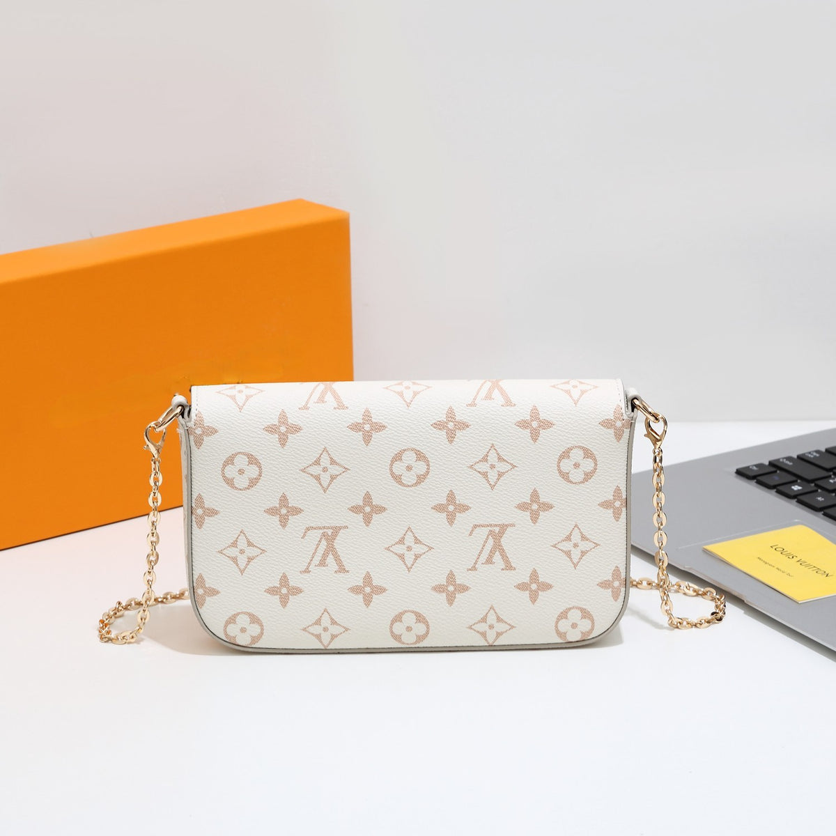 Dune-colored three-piece set bag
