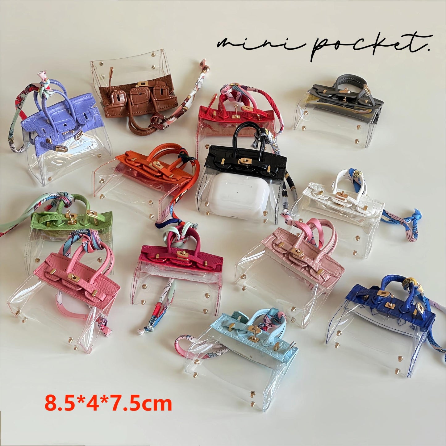 Mini Bags-Clear Bag/Transparent Bag(CAN OPEN)-Key Chain,Bag Charm,Airpods Case