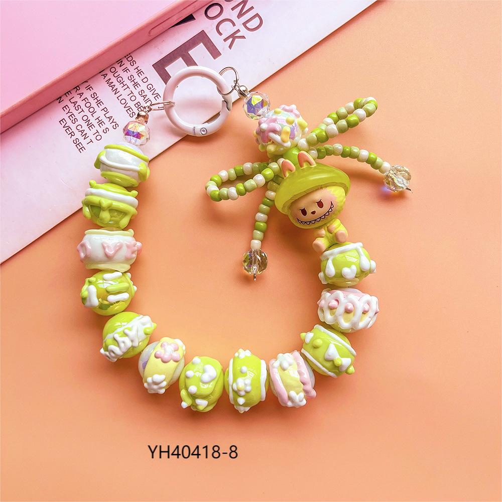 Mushroom Elf Series Cute Bead Cell Phone Bag Pendant -Keychain/ Girls' Gift