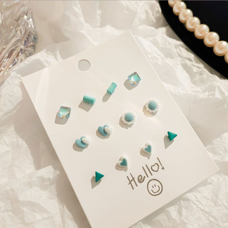 Cute mini studs earrings(6 pairs)