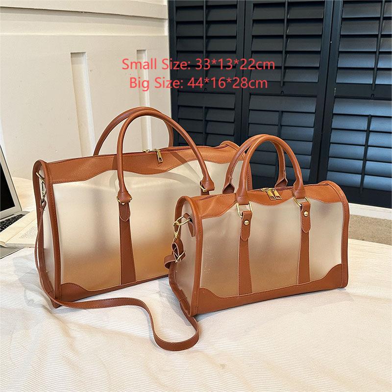 New Large Capacity Transparent Tote Bag Fashion Single Shoulder Handbag Crossbody Boston Bag