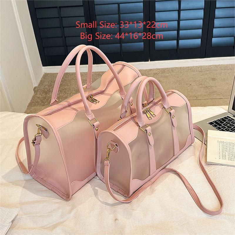 New Large Capacity Transparent Tote Bag Fashion Single Shoulder Handbag Crossbody Boston Bag