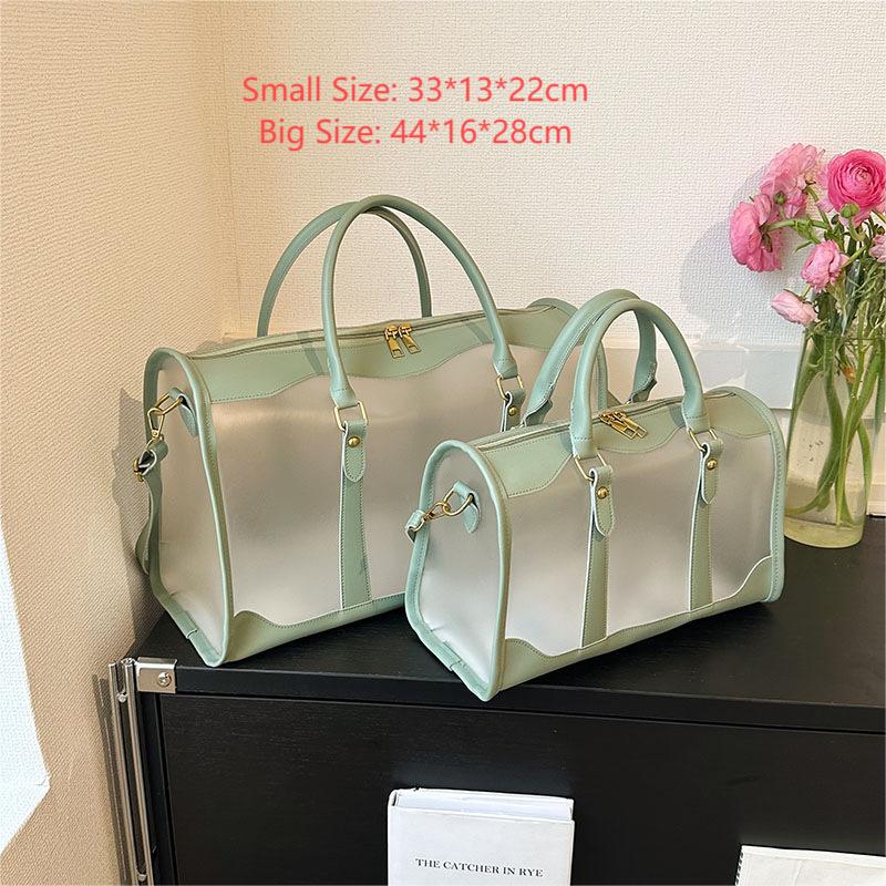 New Large Capacity Transparent Tote Bag Fashion Single Shoulder Handbag Crossbody Boston Bag