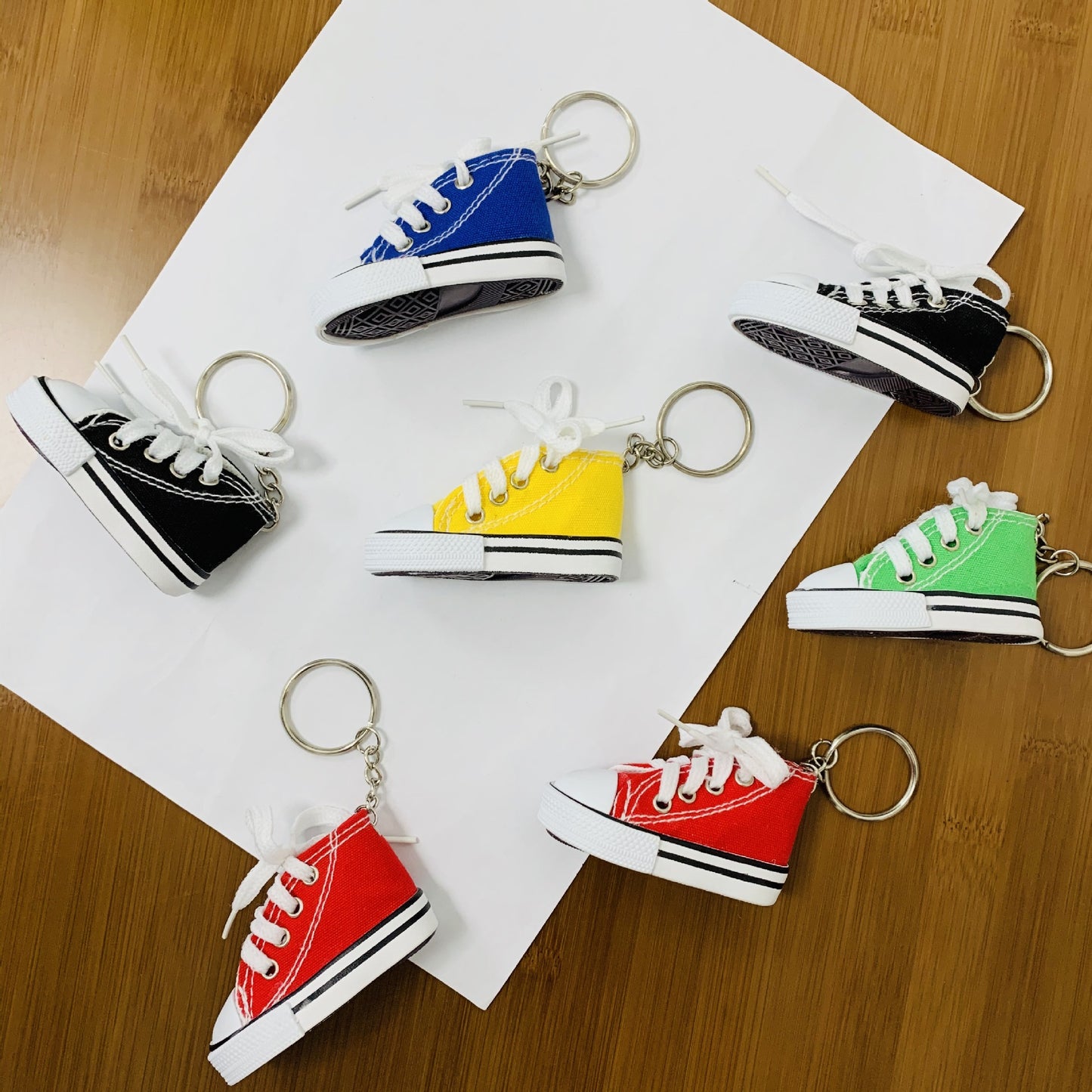 Mini Canvas Shoe Fashion Bicycle Motorcycle Foot Stand Small Shoe Pendant Simulation Shoe Keychain