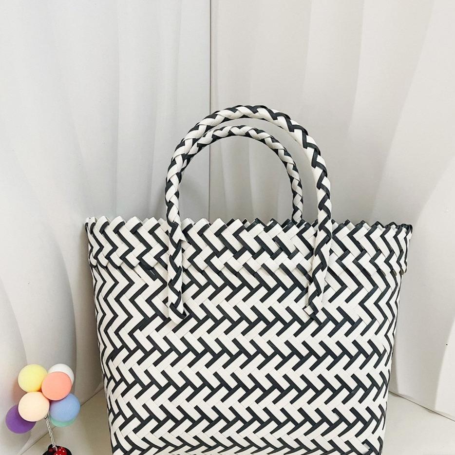 Molly Imitation bamboo basket tote