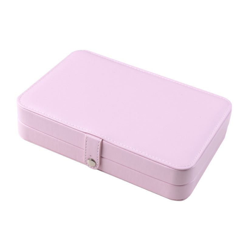 Mini portable princess European style earrings small earrings ring jewelry storage large capacity jewelry box