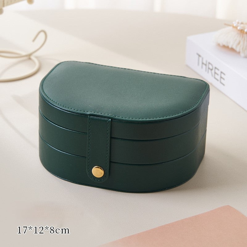 New multi-layered jewelry box travel portable ring earrings earrings jewelry storage box exquisite jewelry storage box