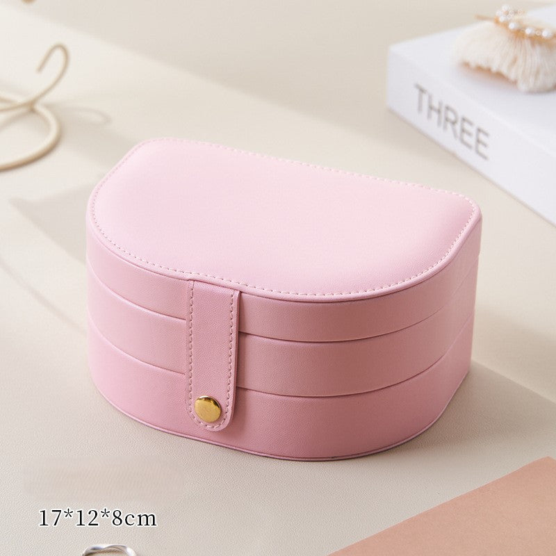 New multi-layered jewelry box travel portable ring earrings earrings jewelry storage box exquisite jewelry storage box